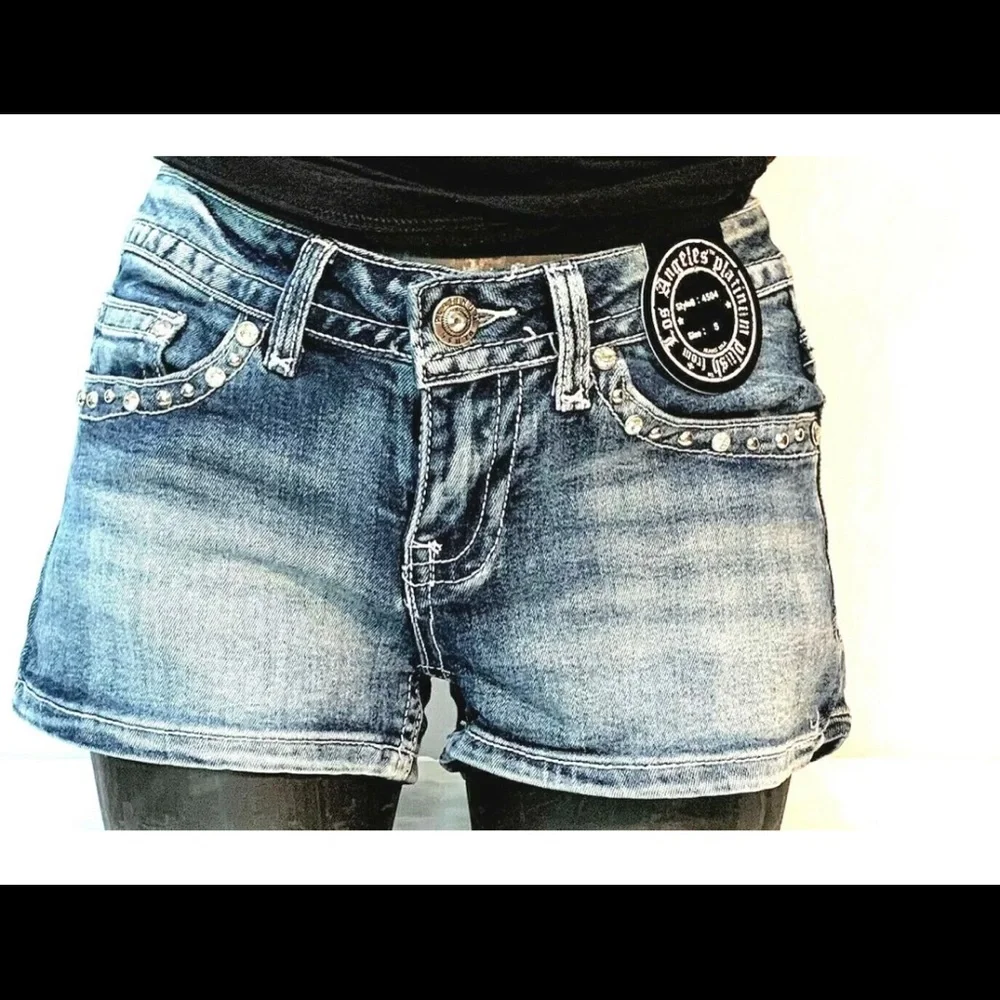 PLATINUM PLUSH 
RHINESTONE SHORTS
MOTORCYCLE & WINGS
STYLE 4504 - Picture 2 of 5